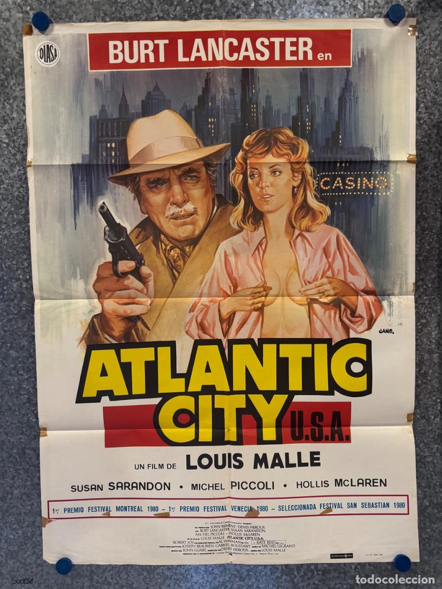 Cine: Atlantic City, Burt Lancaster, Susan Sarandon, A&ntilde;o 1981, POSTER ORIGINAL