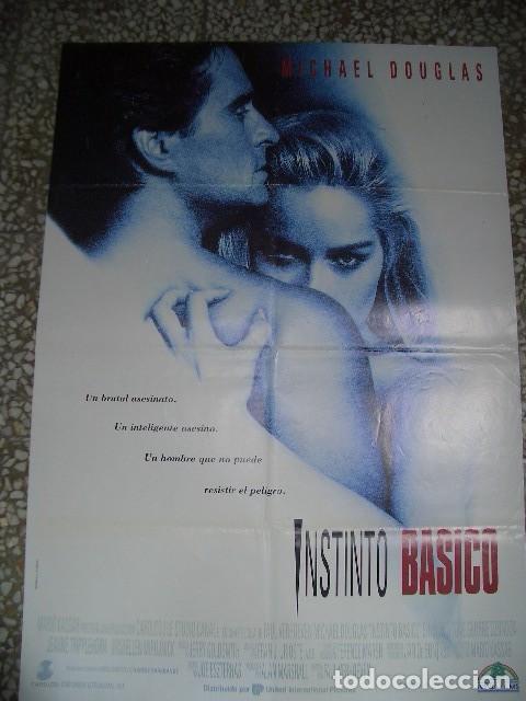 Cine: P&oacute;ster original de cine 70x100xm INSTINTO BASICO SHARON STONE MICHAEL DOUGLAS POSTER