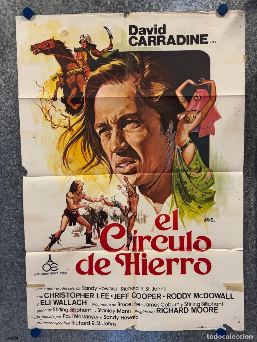Cine: El circulo de hierro, David Carradine, Christopher Lee, A&ntilde;o 1978, POSTER ORIGINAL