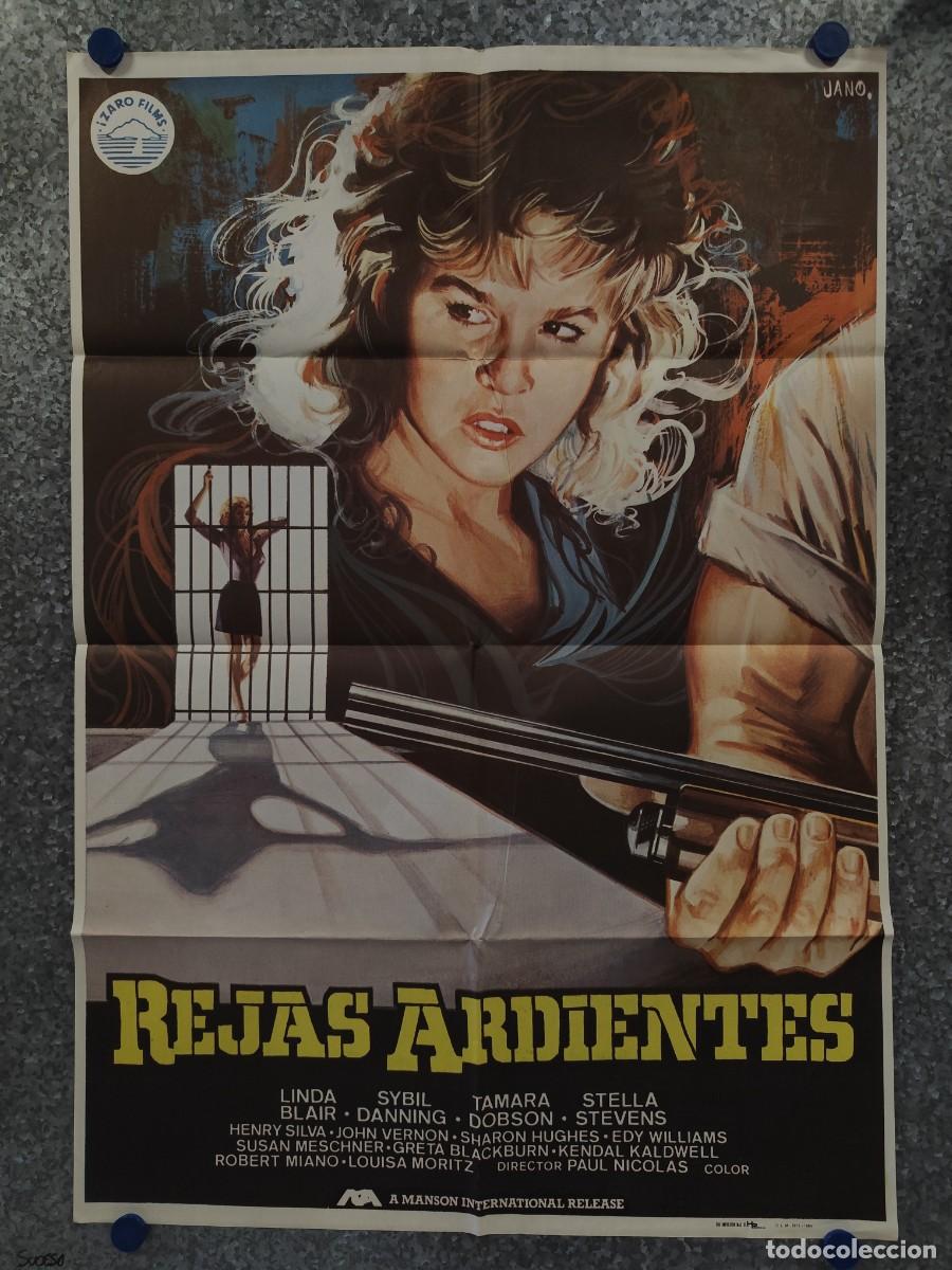 Cine: Rejas ardientes. Linda Blair, John Vernon, Sybil Danning A&Ntilde;O 1984 POSTER ORIGINAL