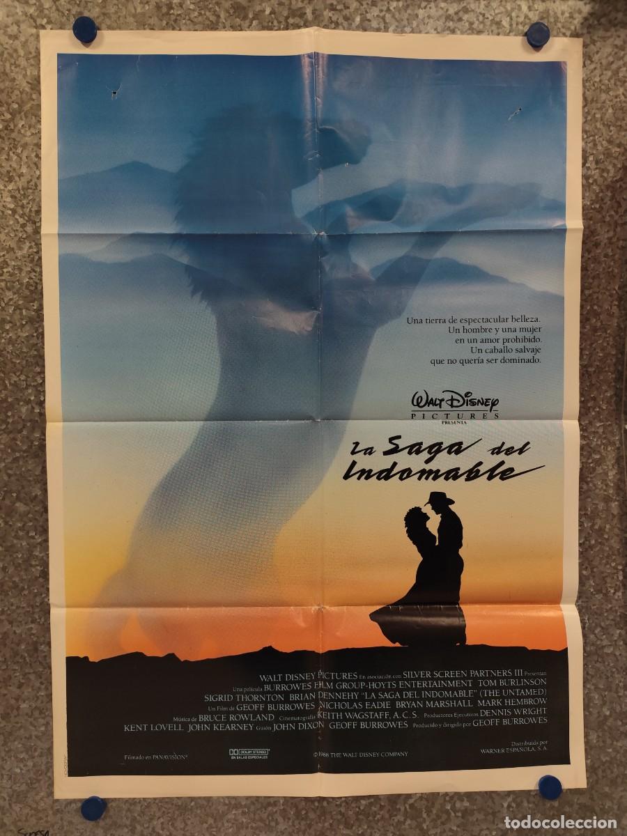 Cine: La saga del indomable. Tom Burlinson, Sigrid Thornton, WALT DISNEY. A&Ntilde;O 1988. POSTER ORIGINAL