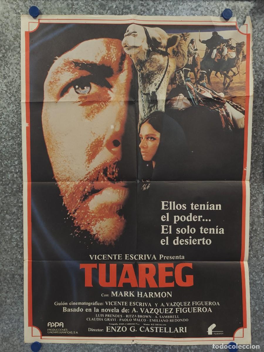 Cine: Tuareg. Mark Harmon, Aldo Sambrell, Paolo Malco, Antonio Sabato, ENZO G. CASTELLARI POSTER ORIGINAL.