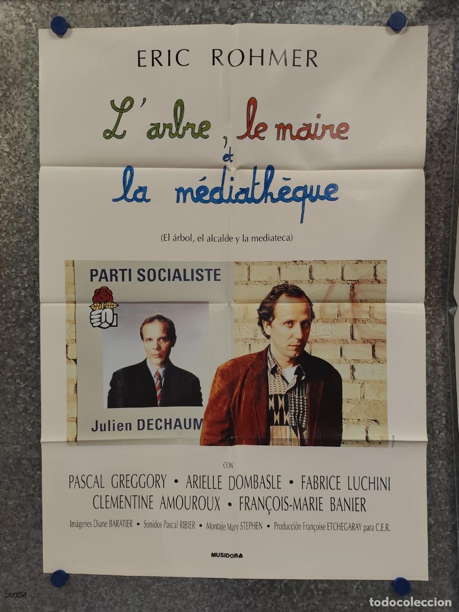 Cine: El &aacute;rbol, el alcalde y la mediateca. Pascal Greggory, Arielle Dombasle, POSTER ORIGINAL