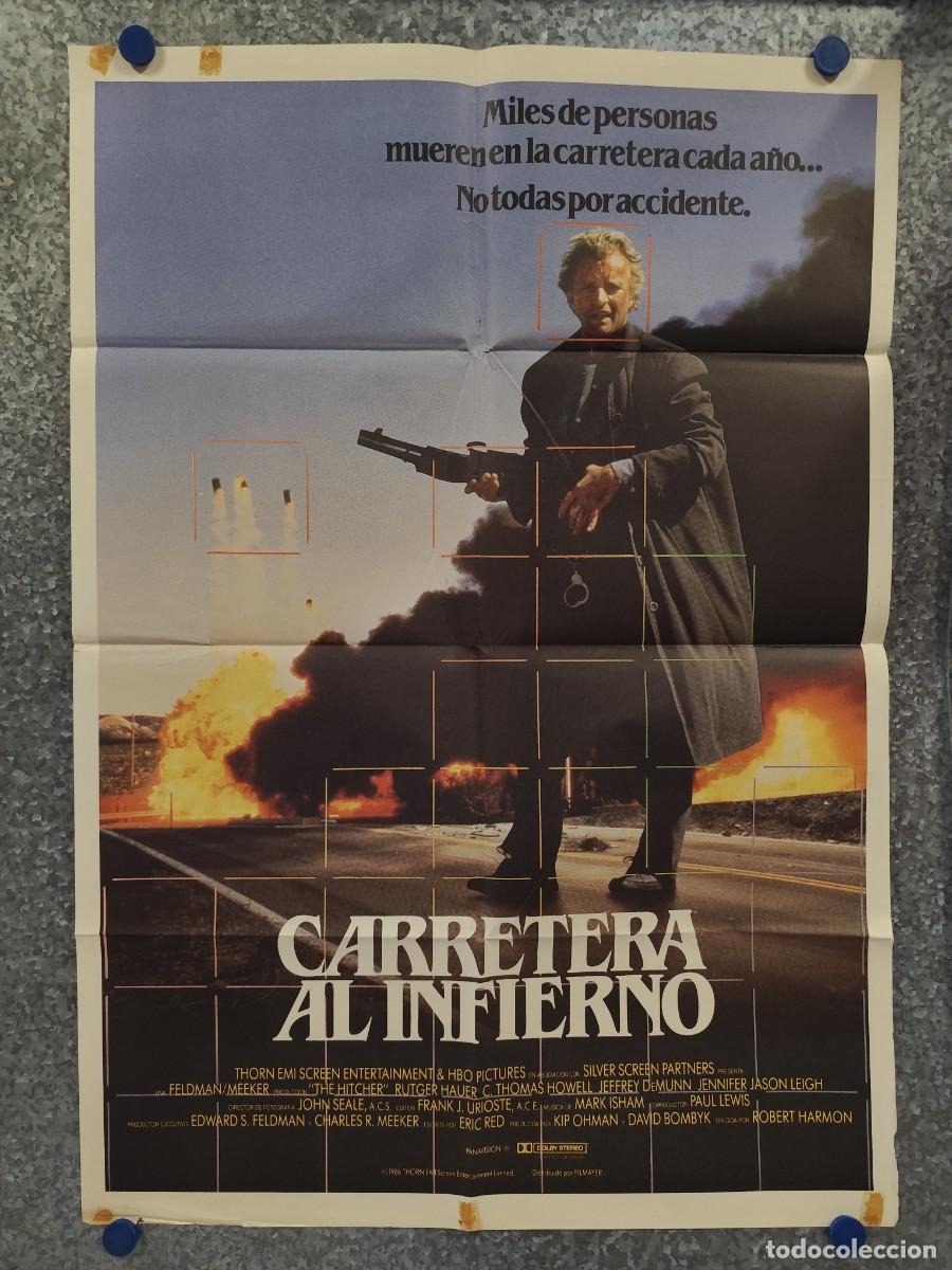 Cine: Carretera al infierno, Thomas Howell, Rutger Hauer, A&ntilde;o 1986, POSTER ORIGINAL