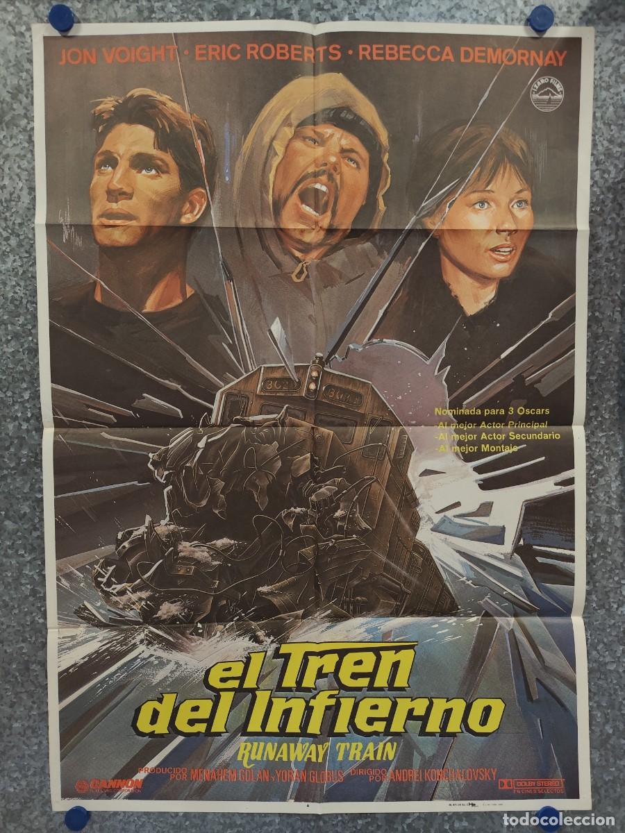 Cine: El tren del infierno. Jon Voight, Rebecca De Mornay, Eric Roberts. A&Ntilde;O 1986. POSTER ORIGINAL