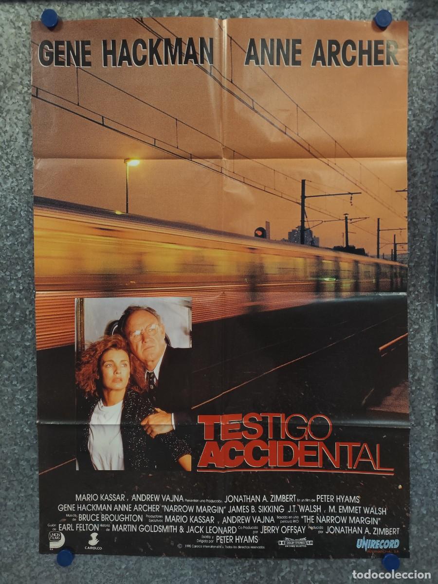 Cine: TESTIGO ACCIDENTAL. GENE HACKMAN, ANNE ARCHER. A&Ntilde;O 1990. POSTER ORIGINAL