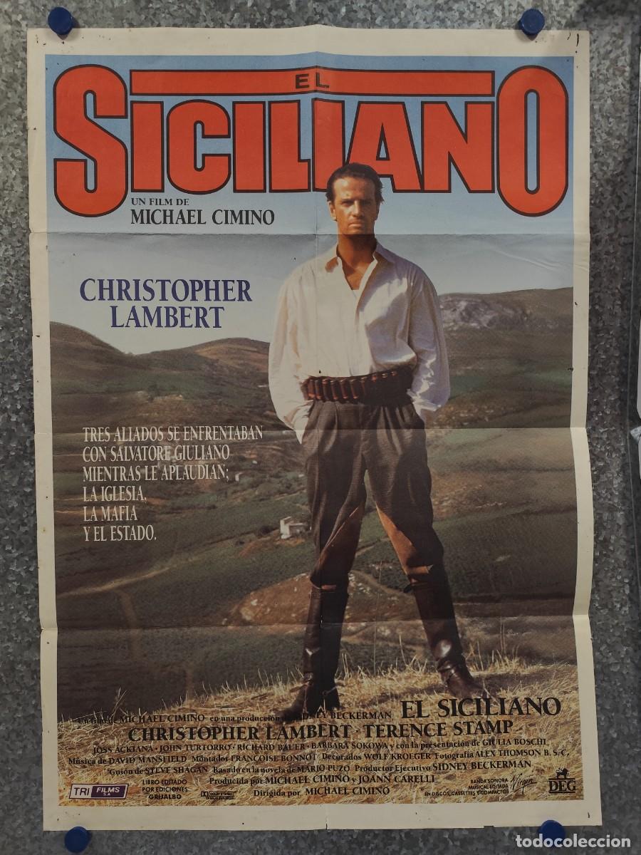 Cine: EL SICILIANO. CHRISTOPHER LAMBERT, MICHAEL CIMINO. A&Ntilde;O 1990. POSTER ORIGINAL