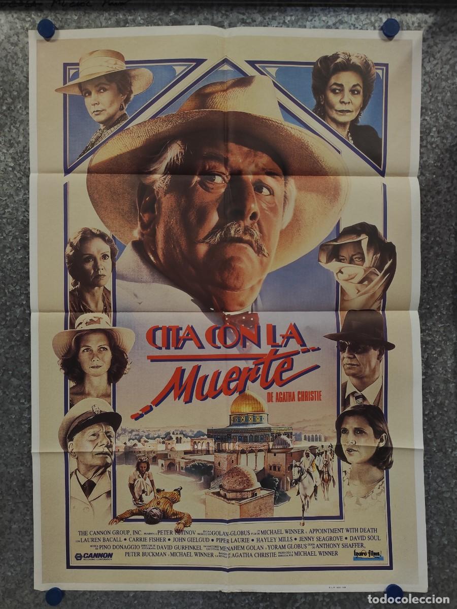 Cine: Cita con la muerte. Agatha Christie, Anthony Shaffer, Peter Ustinov. A&Ntilde;O 1988. POSTER ORIGINAL