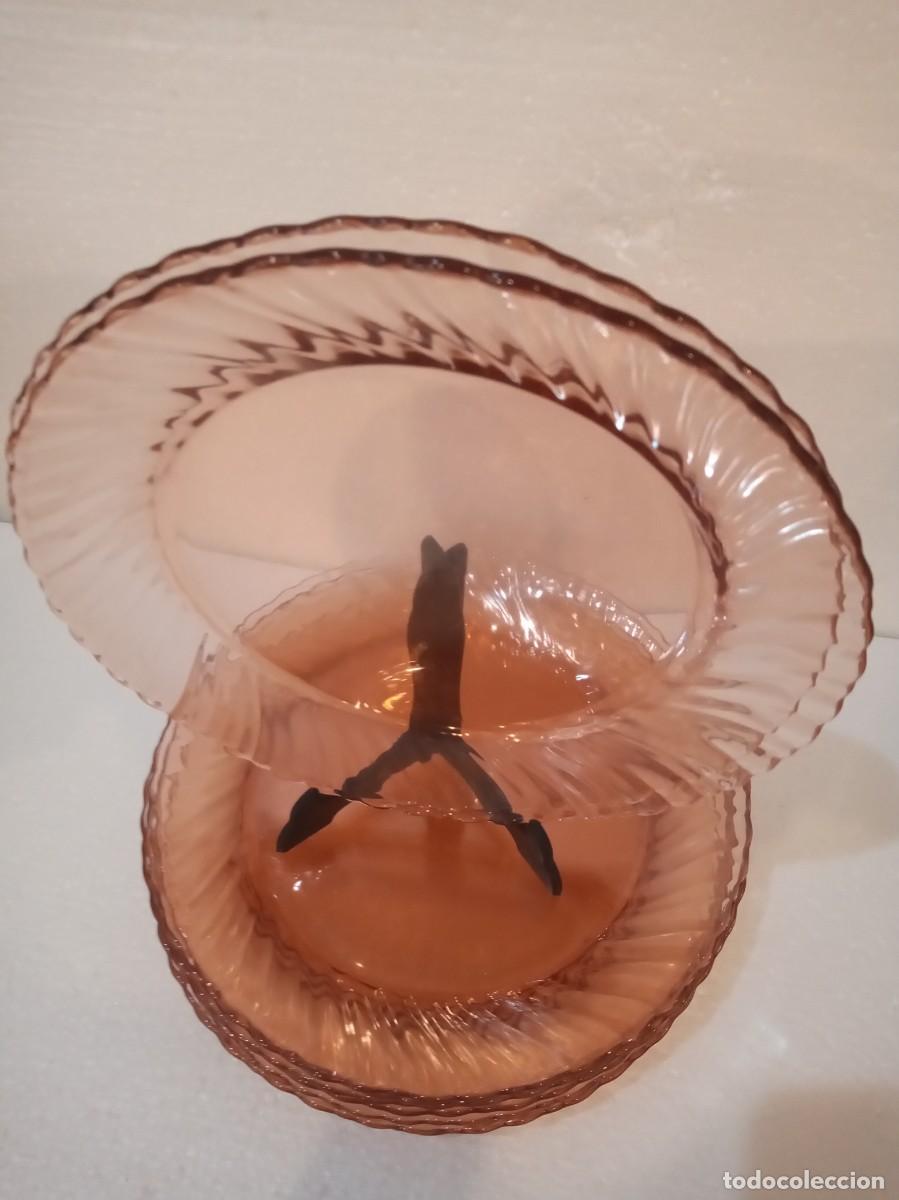 Cine: 8 Platos de cristal rosa Rosaline Arcoroc France