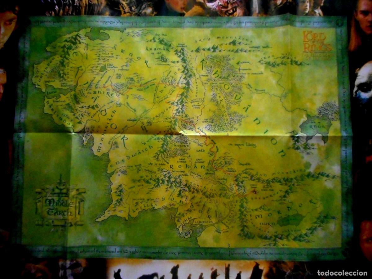 Cine: P&Oacute;STER MAPA LORD OF THE RINGS MIDDLE EARTH (63,5 X 89,5 CM)