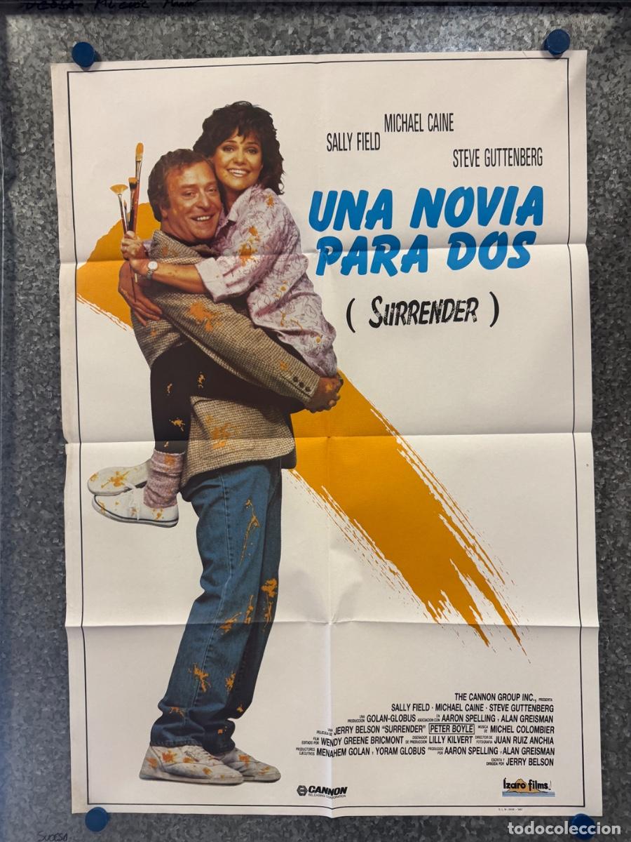 Cine: Una novia para dos, Sally Field, Michael Caine, A&ntilde;o 1987, POSTER ORIGINAL