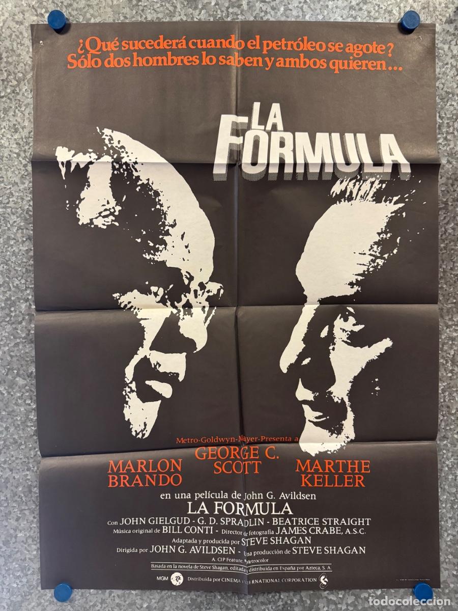 Cine: La formula, Marlon Brando, George Scott, POSTER ORIGINAL