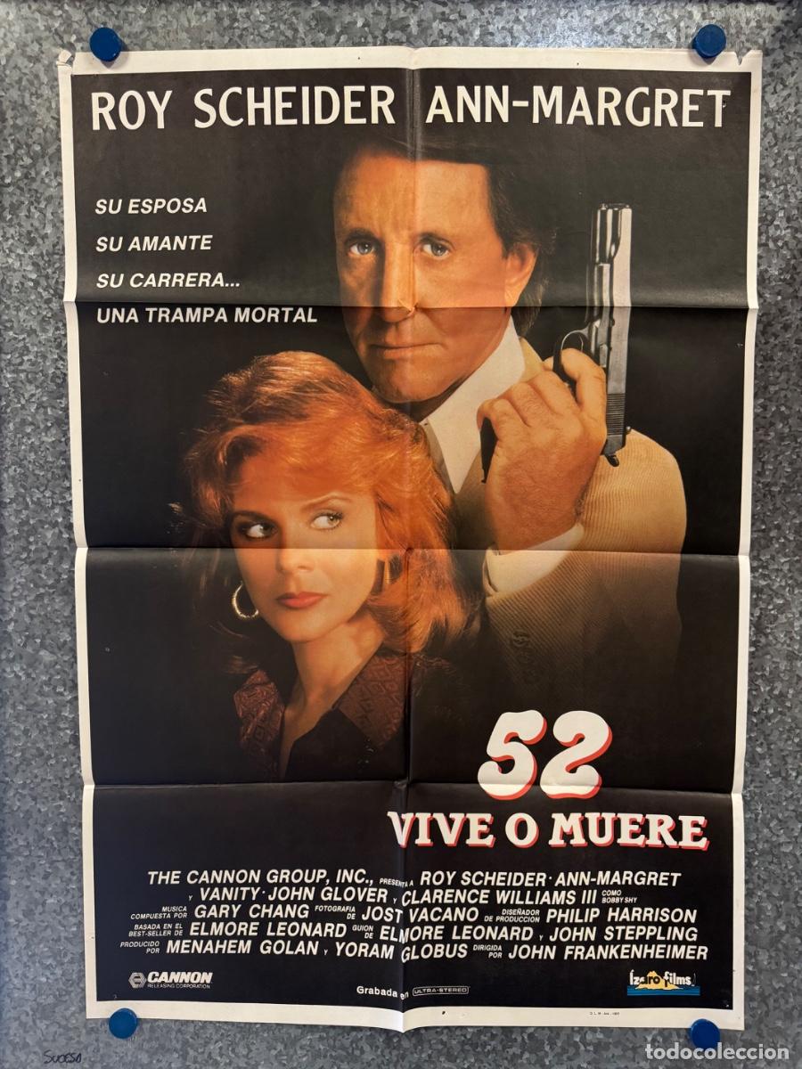Cine: 52 Vive o muere, Roy Scheider, Ann-Margret, A&ntilde;o 1987, POSTER ORIGINAL