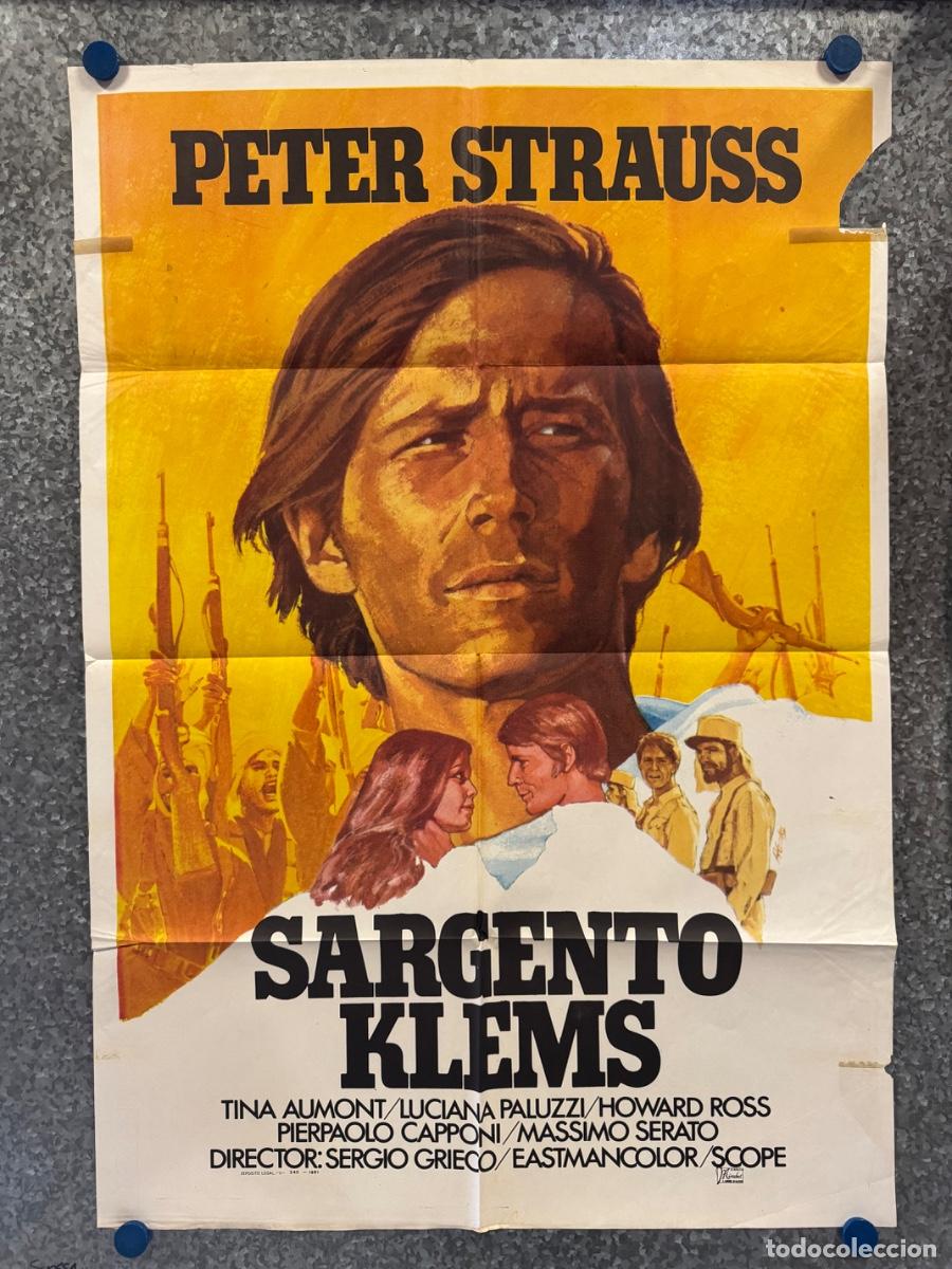 Cine: Sargento Klems, Peter Strauss, Tina Aumont, A&ntilde;o 1981, POSTER ORIGINAL