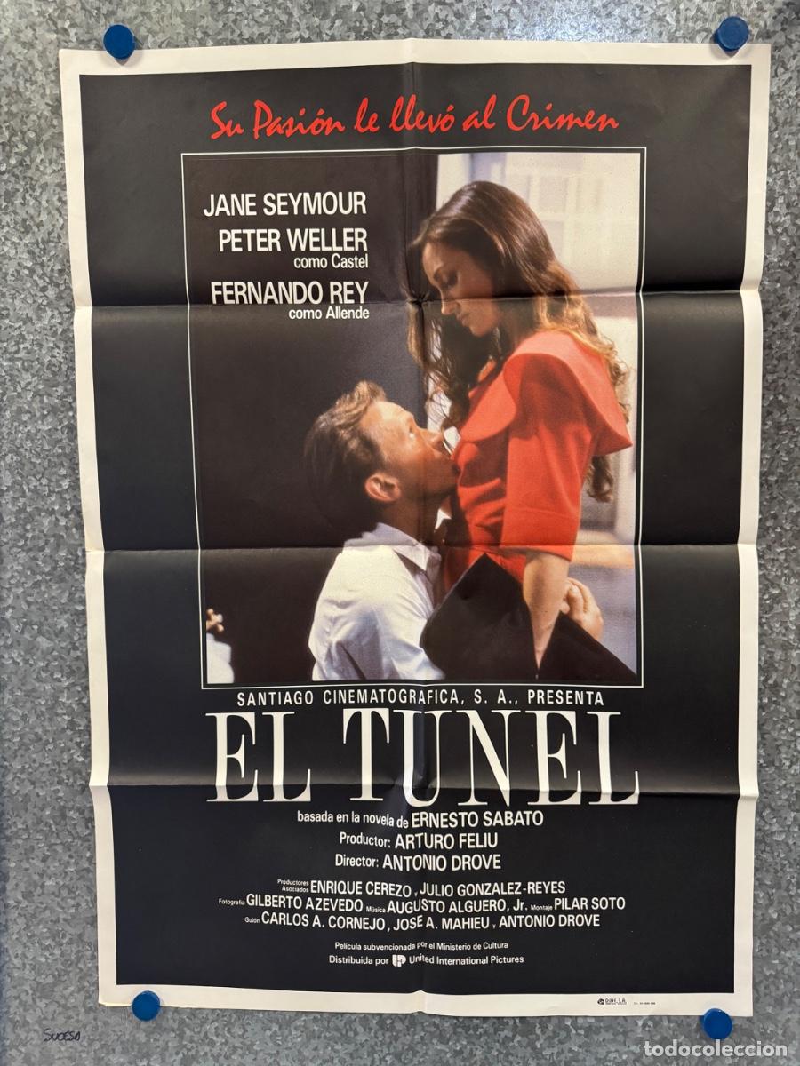 Cine: El Tunel, Jane Seymour, Peter Weller, A&ntilde;o 1988, POSTER ORIGINAL