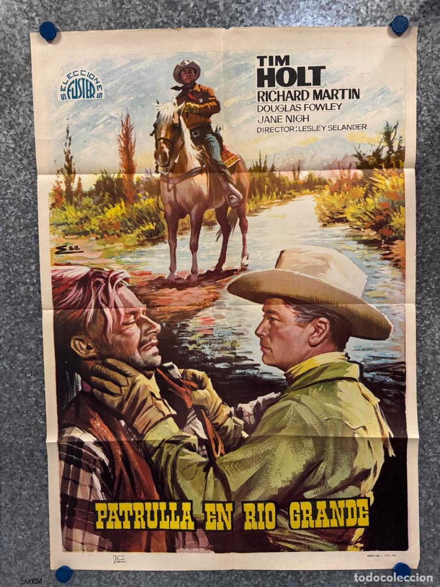 Kino: Patrulla en rio grande, Tim Holt, Richard Martin, A&ntilde;o 1968, POSTER ORIGINAL