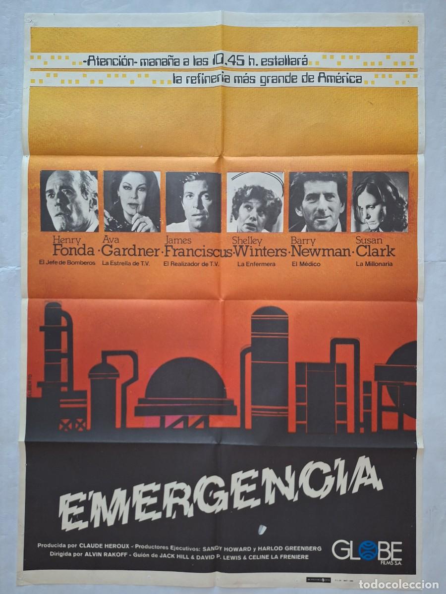 Cine: ANTIGUO CARTEL CINE EMERGENCIA HENRY FONDA AVA GARDNER A&Ntilde;O 1980 RV P-1994