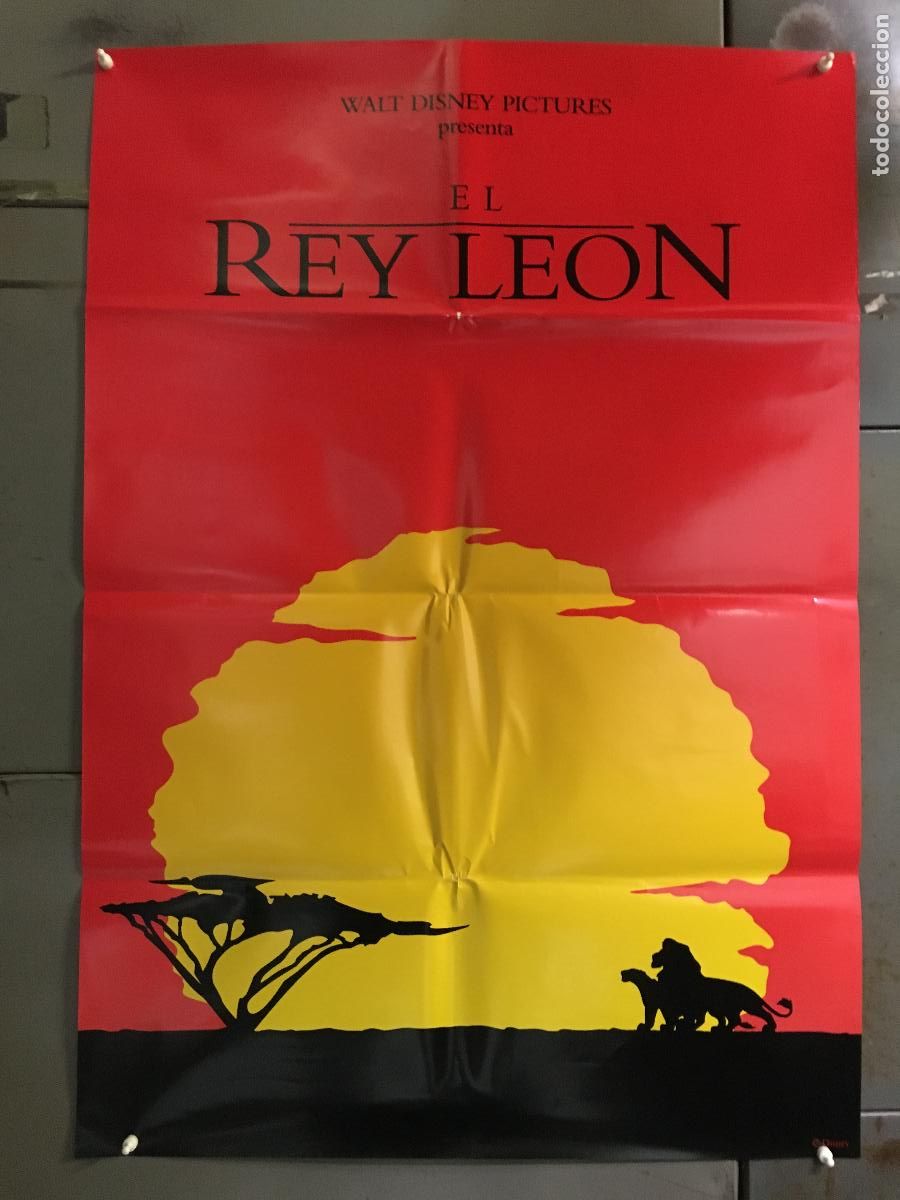 Cine: AFI85 EL REY LEON WALT DISNEY POSTER ORIGINAL 70X100 ESTRENO h6