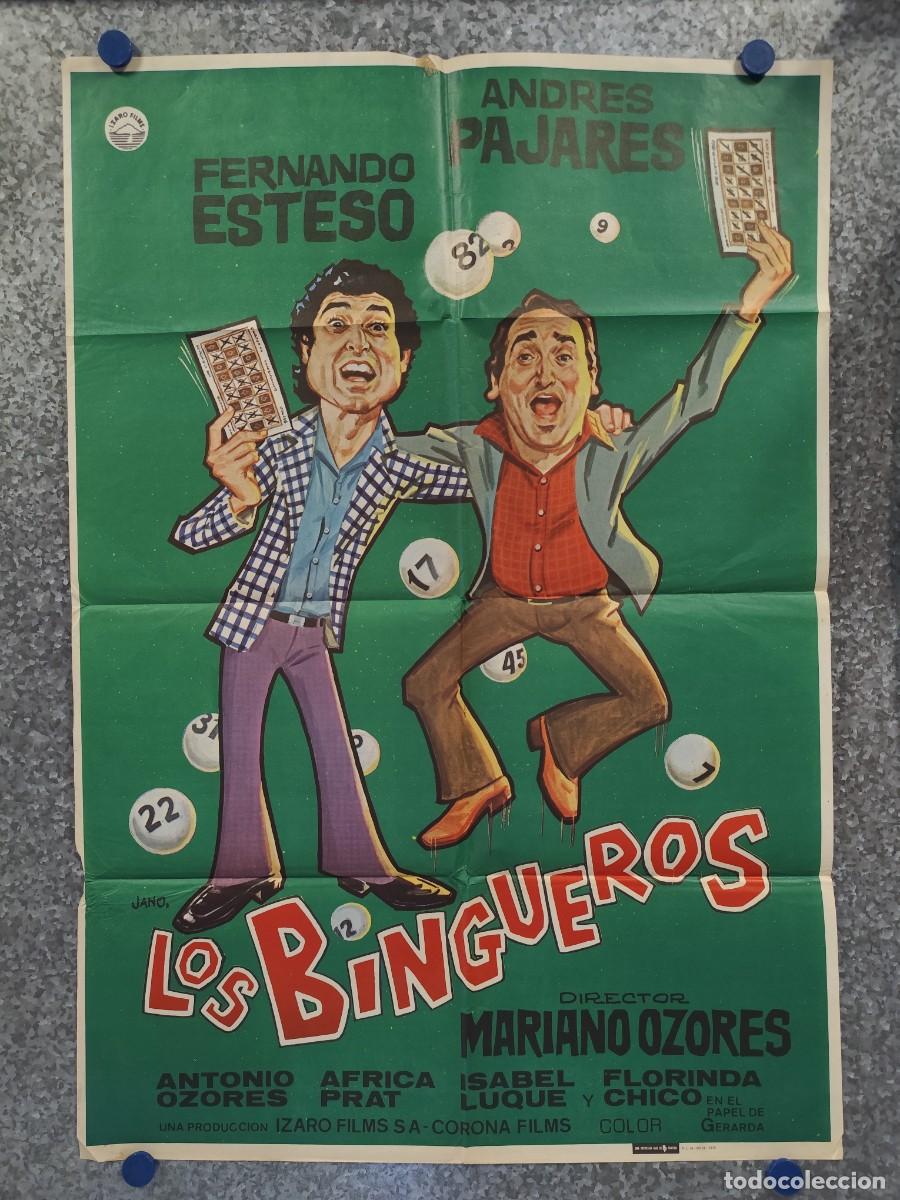 Cine: LOS BINGUEROS, ANDRES PAJARES, FERNANDO ESTESO. A&Ntilde;O 1979. POSTER ORIGINAL