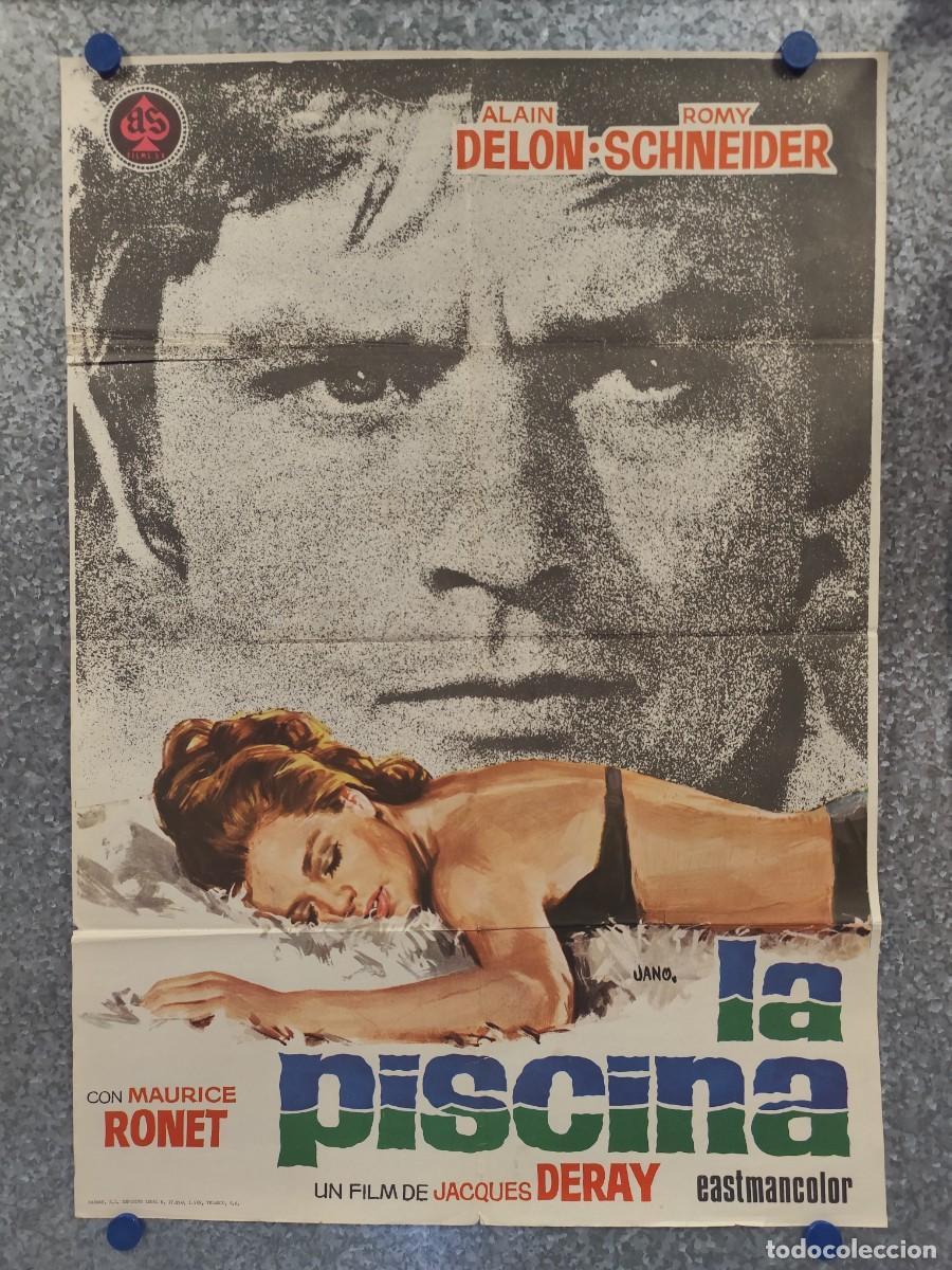 Cine: LA PISCINA. ROMY SCHNEIDER, ALAIN DELON. A&Ntilde;O 1969. POSTER ORIGINAL