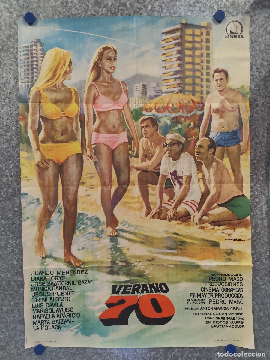 Cine: VERANO 70. JUANJO MENENDEZ, JESUS PUENTE, JOSE SAZATORNIL. A&Ntilde;O 1970. POSTER ORIGINAL