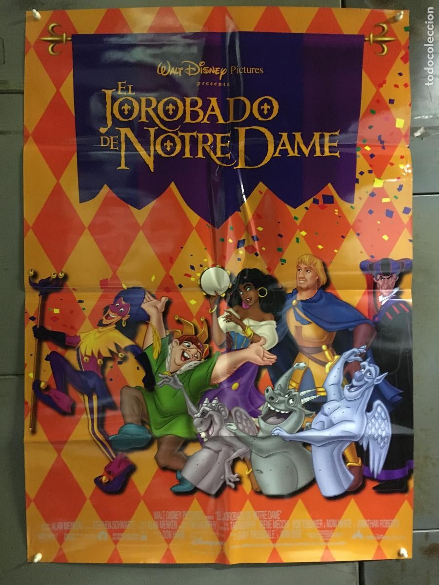 Cine: AFI96 EL JOROBADO DE NOTRE DAME WALT DISNEY POSTER ORIGINAL 70X100 ESTRENO h5