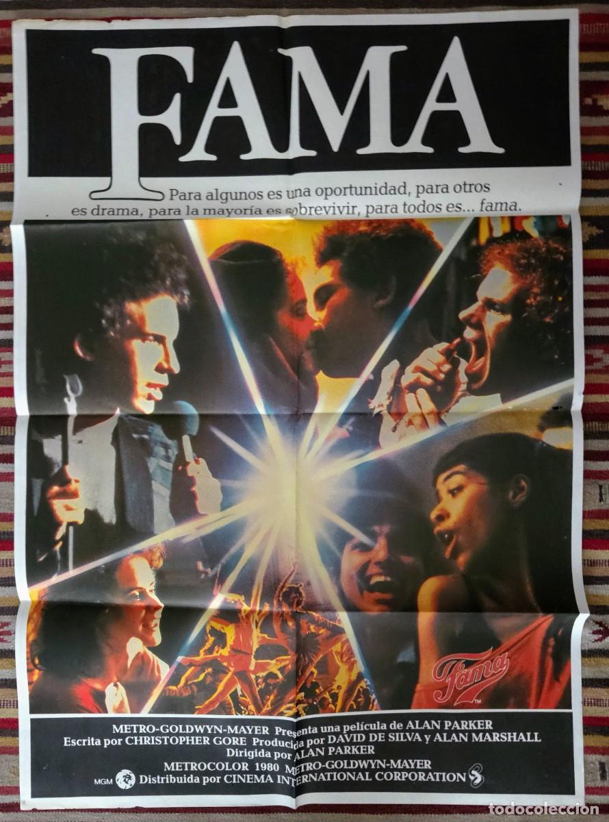 Cine: Lote FAMA (1980) Cartel Original Estreno + 4 Fotocromos. Joya Musical de Alan Parker. Exclusivo.