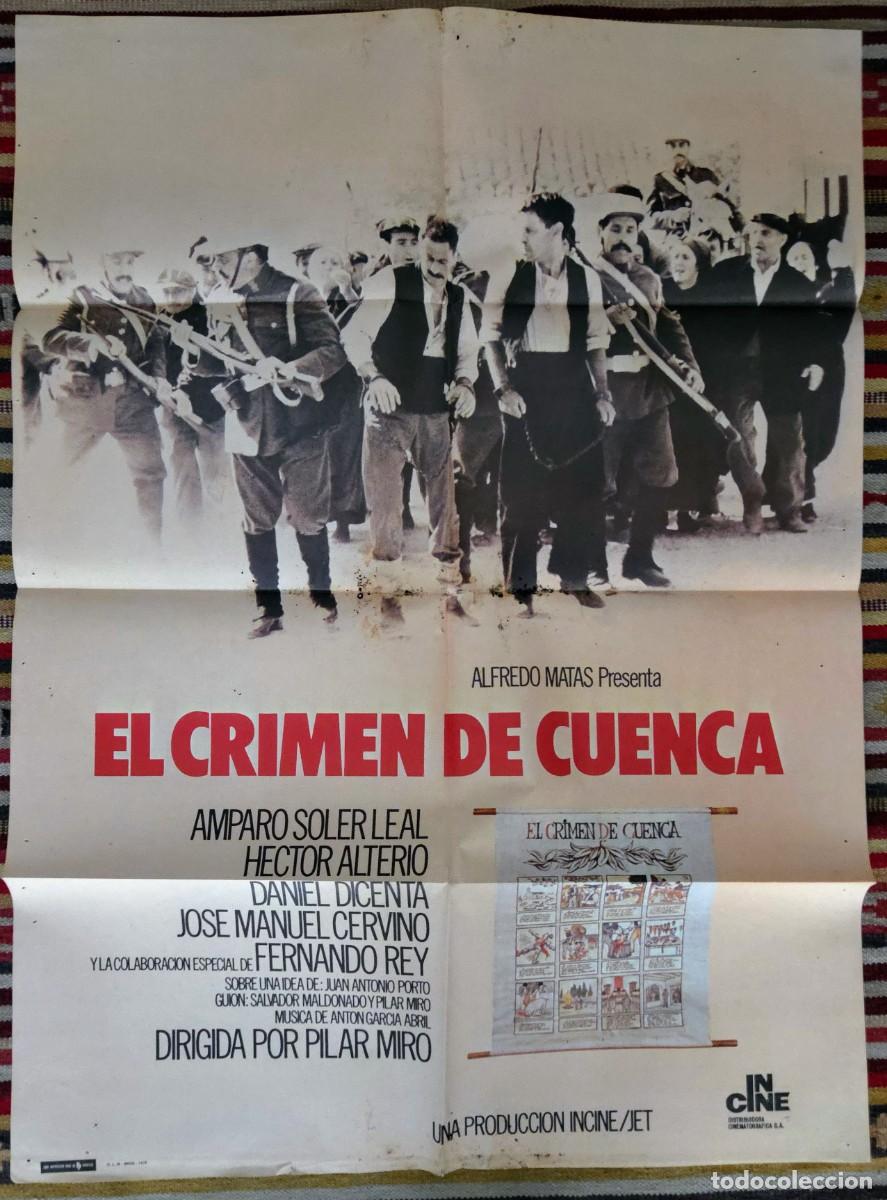 Cine: Lote El Crimen de Cuenca (1979) Cartel Original + Kit 12 Fotocromos en Funda. Hito Censurado.