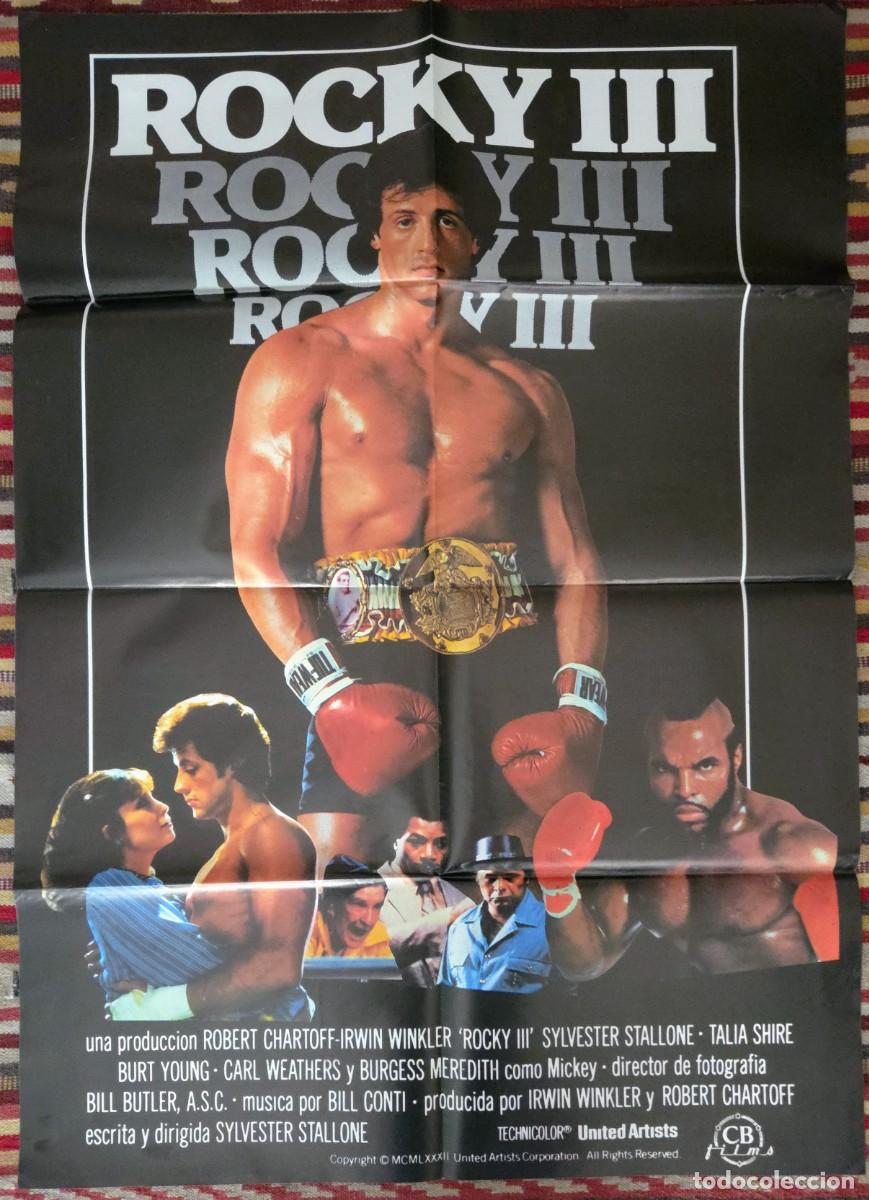 Cine: Lote ROCKY III (1982) Cartel Original Estreno + Kit Completo 12 Fotocromos. &iexcl;Impecable Unicornio!