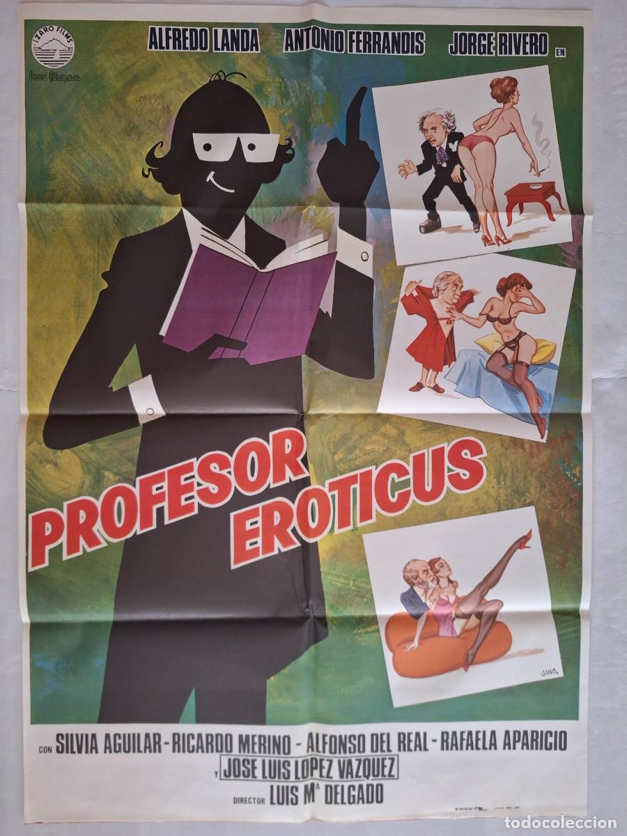 Cine: ANTIGUO CARTEL CINE PROFESOR EROTICUS ANTONIO FERRANDIS JANO RV P-1998