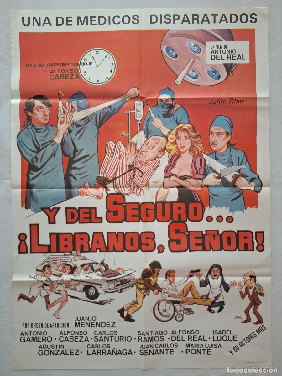 Cine: ANTIGUO CARTEL CINE Y DEL SEGURO LIBRANOS SE&Ntilde;OR A&Ntilde;O 1983 JANO RV P-1999