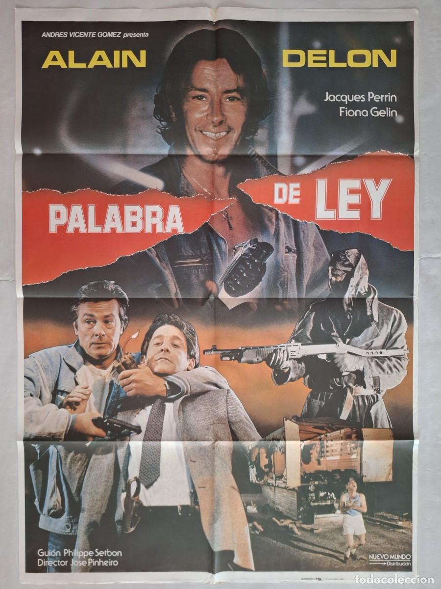 Cine: ANTIGUO CARTEL CINE PALABRA DE LEY ALAIN DELON RV P-2006
