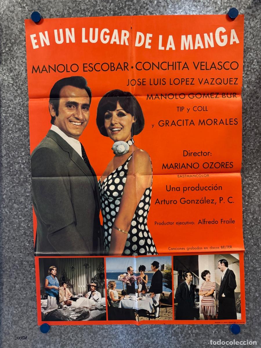 Cine: En un lugar de la manga, Manolo Escobar, Conchita Velasco, A&ntilde;o 1970, POSTER ORIGINAL