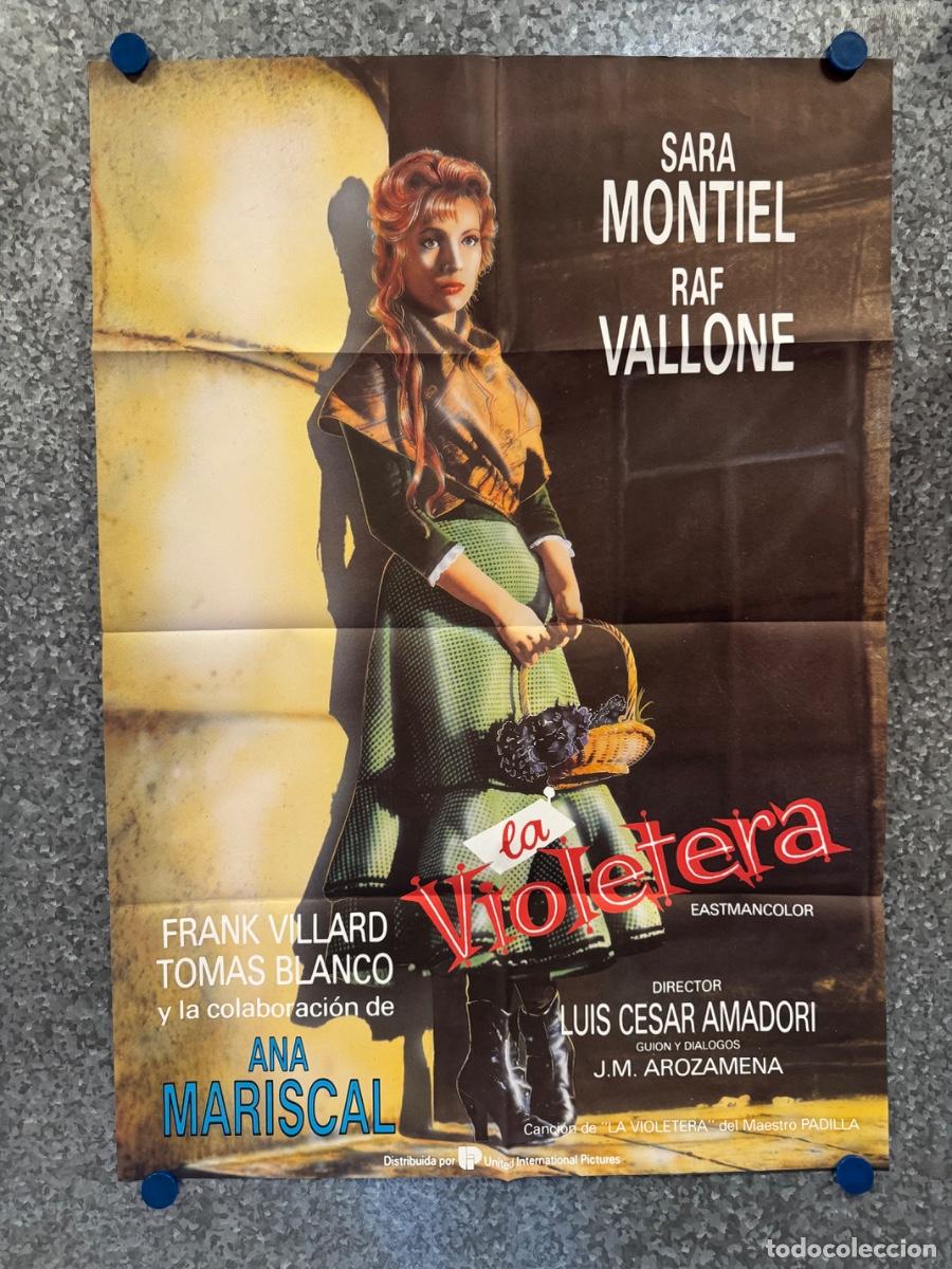 Cine: La violetera, Sara Montiel, Raf Vallone, POSTER ORIGINAL
