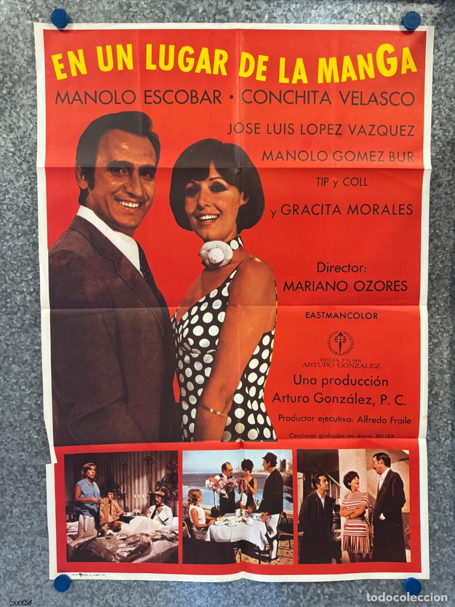 Cine: En un lugar de la manga, Manolo Escobar, Conchita Velasco, A&ntilde;o 1977, POSTER ORIGINAL