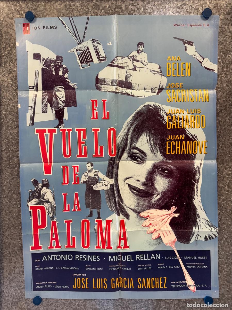 Cine: El vuelo de la paloma, Ana Belen, Jose Sacristan, A&ntilde;o 1989, POSTER ORIGINAL