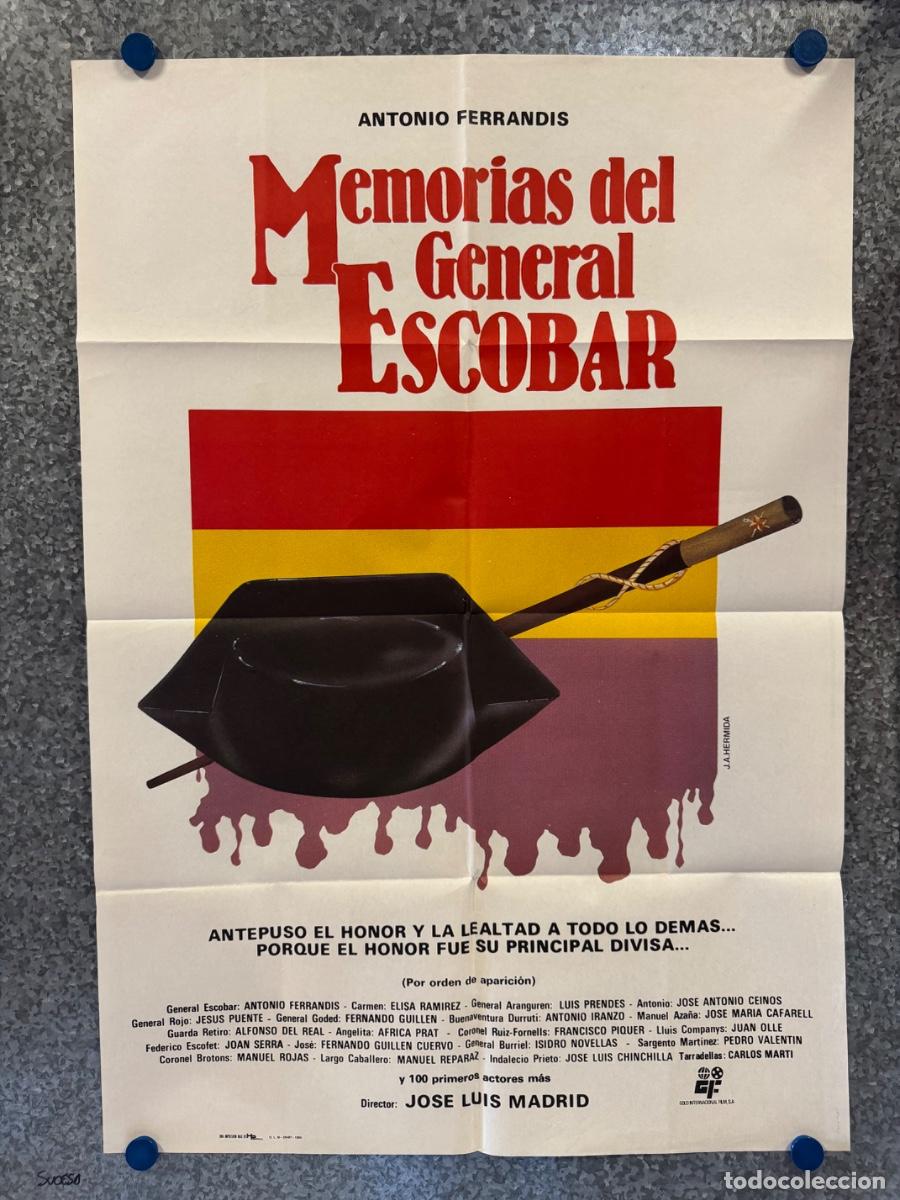 Cine: Memorias del general Escobar, Antonio Ferrandis, Elisa Ramirez, A&ntilde;o 1984, POSTER ORIGINAL