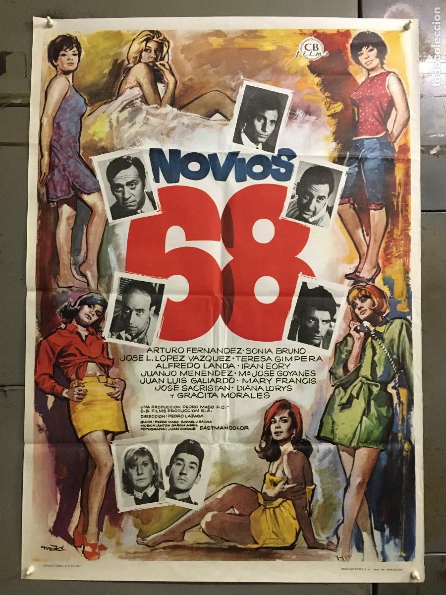 Kino: AFI99 NOVIOS 68 SONIA BRUNO TERESA GIMPERA MAC POSTER ORIGINAL 70X100 ESTRENO h5
