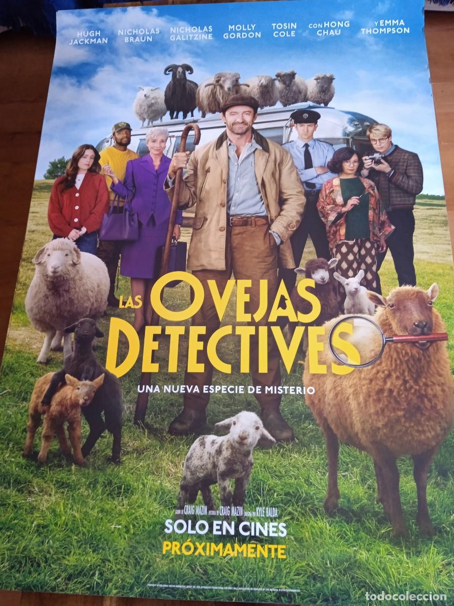 Cine: Las ovejas detectives - Hugh Jackman, Emma Thompson - Poster original Amazon 2026