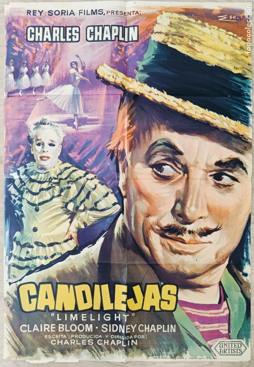 Cine: CARTEL CINE, CANDILEJAS, CHARLES CHAPLIN, 1966, C896