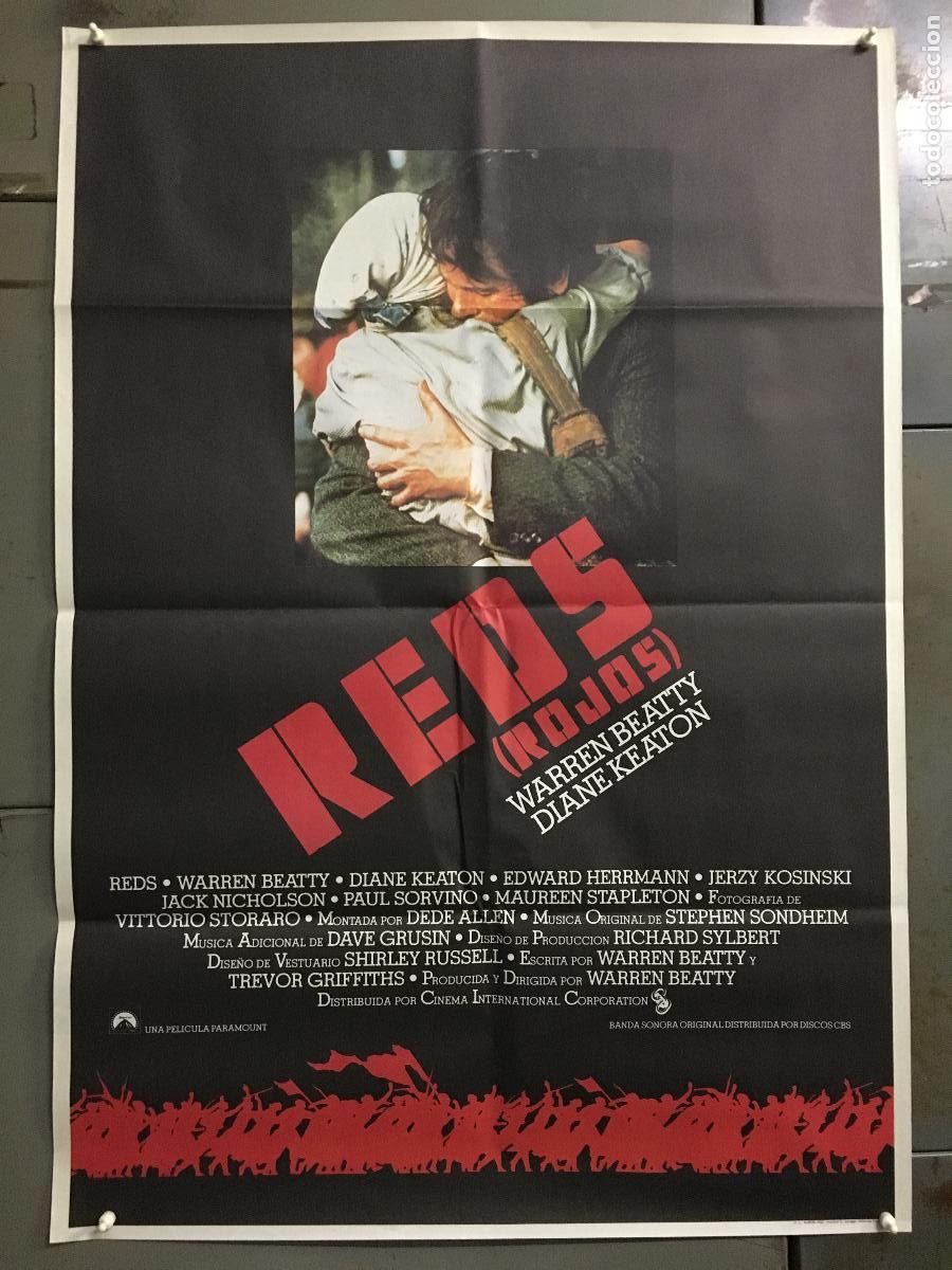 Cinema: AFJ04 REDS ROJOS WARREN BEATTY POSTER ORIGINAL 70X100 ESTRENO h5