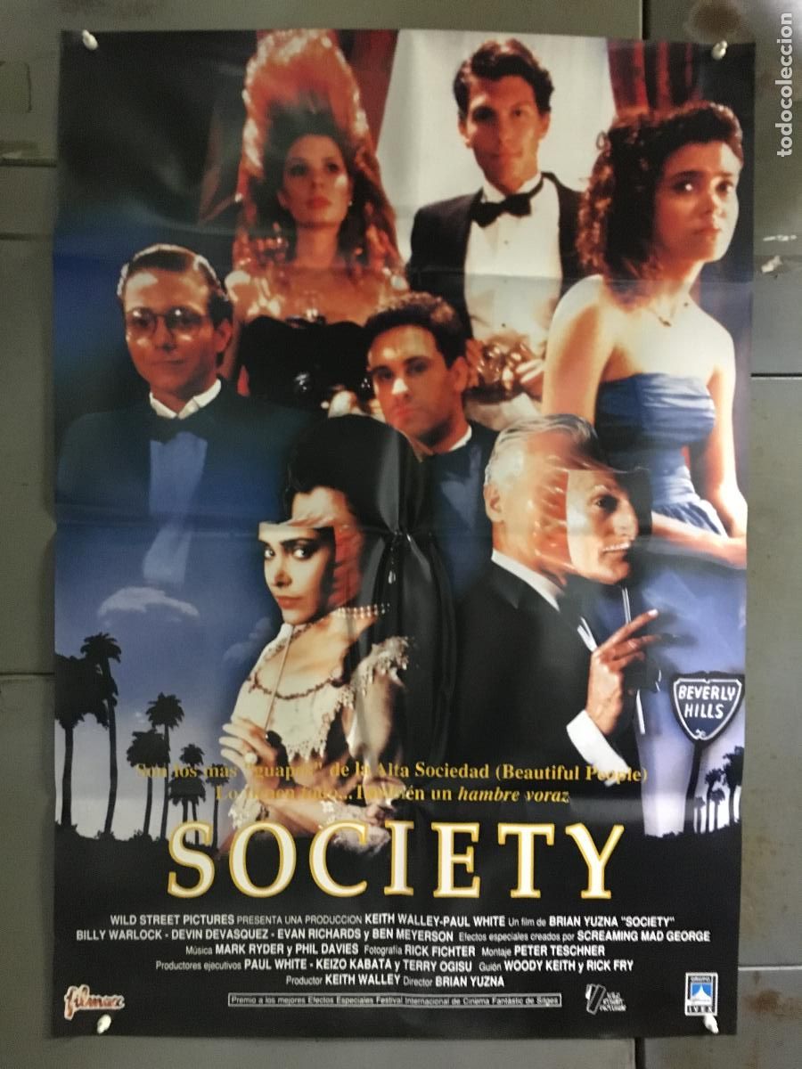 Cine: AFJ05 SOCIETY BRIAN YUZNA POSTER ORIGINAL 70X100 ESTRENO h6
