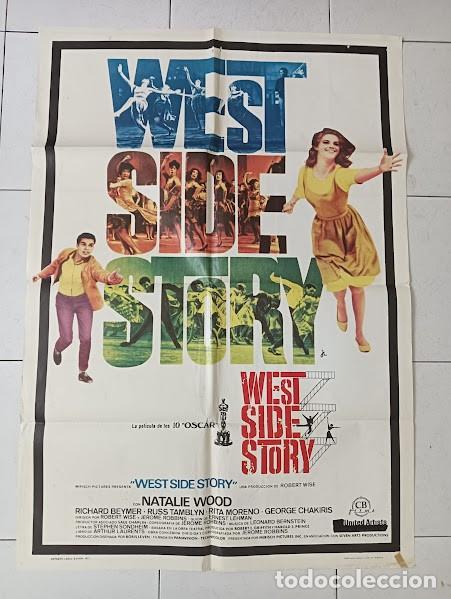 Cine: VKD 2300 WEST SIDE STORY NATALIE WOOD GEORGE CHAKIRIS POSTER ORIGINAL 70X100 ESPA&Ntilde;OL R-71