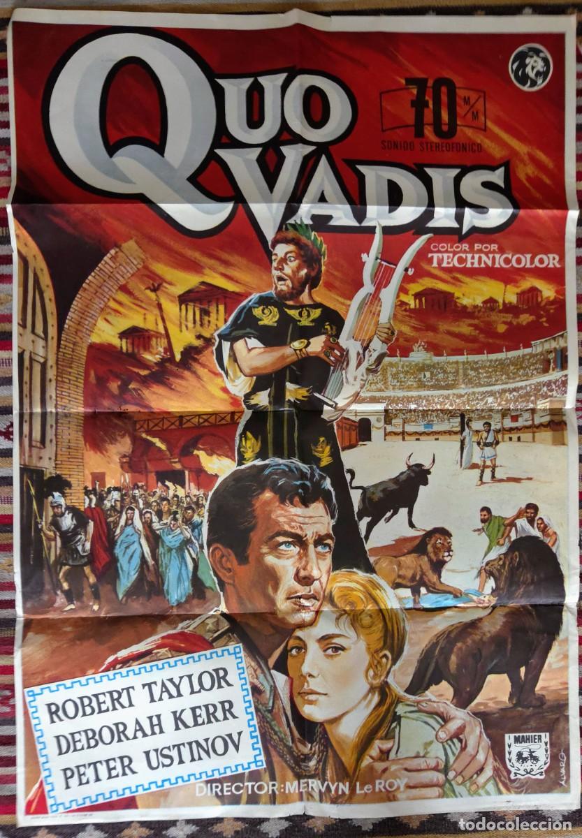 Cine: Cartel Original QUO VADIS (Reestreno 70mm 1969) Impecable. Nunca Expuesto. &iexcl;Joya Hist&oacute;rica!