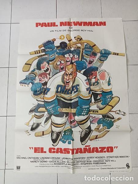 Cine: VKD 2302 EL CASTA&Ntilde;AZO PAUL NEWMAN HOCKEY HIELO MAC POSTER ORIGINAL 70X100 ESTRENO