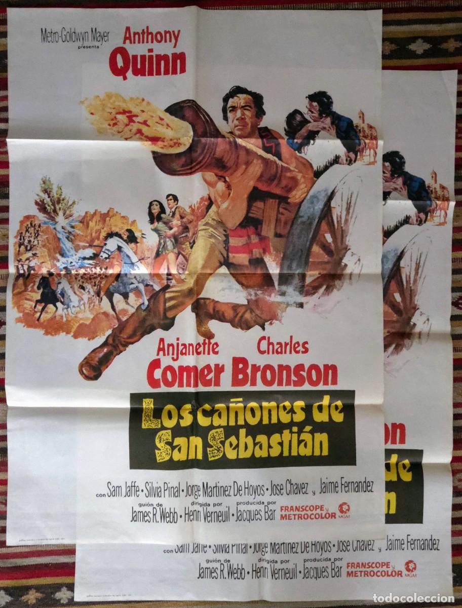 Cine: Lote 2 Carteles Orig. LOS CA&Ntilde;ONES DE SAN SEBASTI&Aacute;N (Reestreno 1979) Impecables. &rdquo;Deadstock&rdquo;. Rareza.