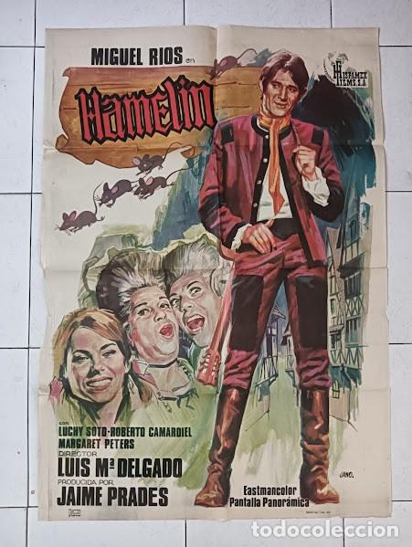 Cine: VKD 2304 HAMELIN MIGUEL RIOS JANO POSTER ORIGINAL ESTRENO 70X100