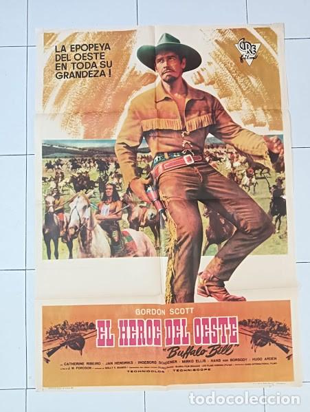 Cine: VKD 2306 EL HEROE DEL OESTE BUFFALO BILL GORDON SCOTT SPAGHETTI POSTER ORIGINAL 70X100 ESTRENO