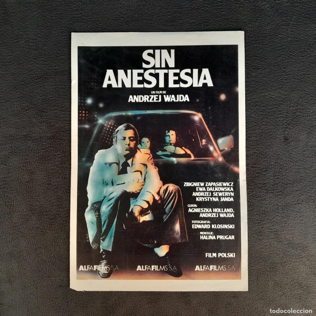 Cinema: CC-15. P&Oacute;STER: SIN ANESTESIA. ANDRZEJ WAJDA. ALFA FILMS. A&Ntilde;O 1978
