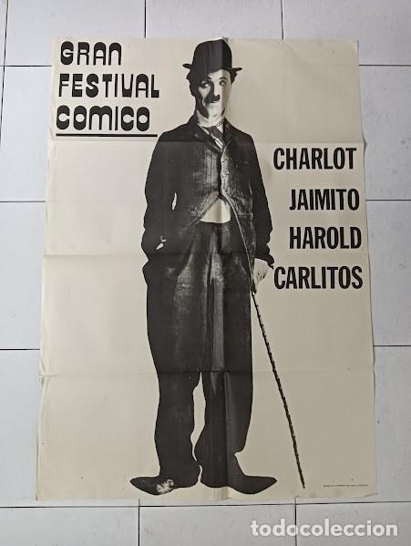 Cine: VKD 2313 GRAN FESTIVAL COMICO CHARLES CHAPLIN COMICOS POSTER ORIGINAL 70X100 ESPA&Ntilde;OL 1976